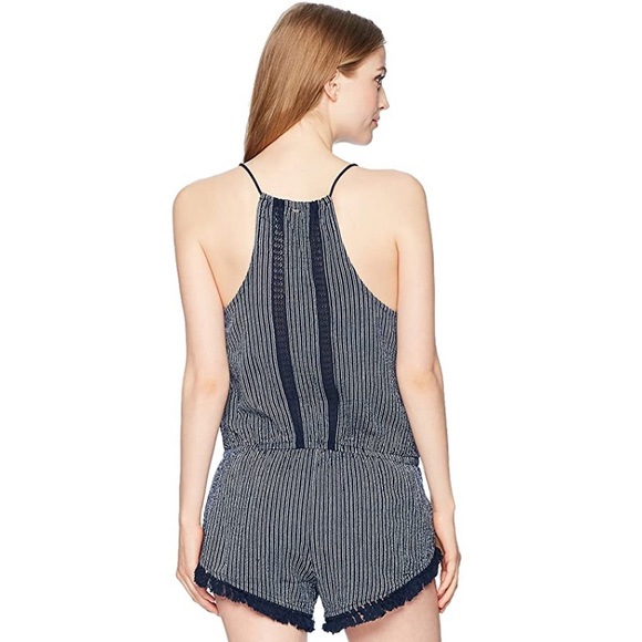 Rip Curl Navy Fringe Romper - Picture 2 of 12